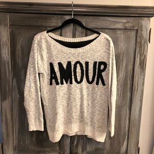 White ‘Amour’ sweater